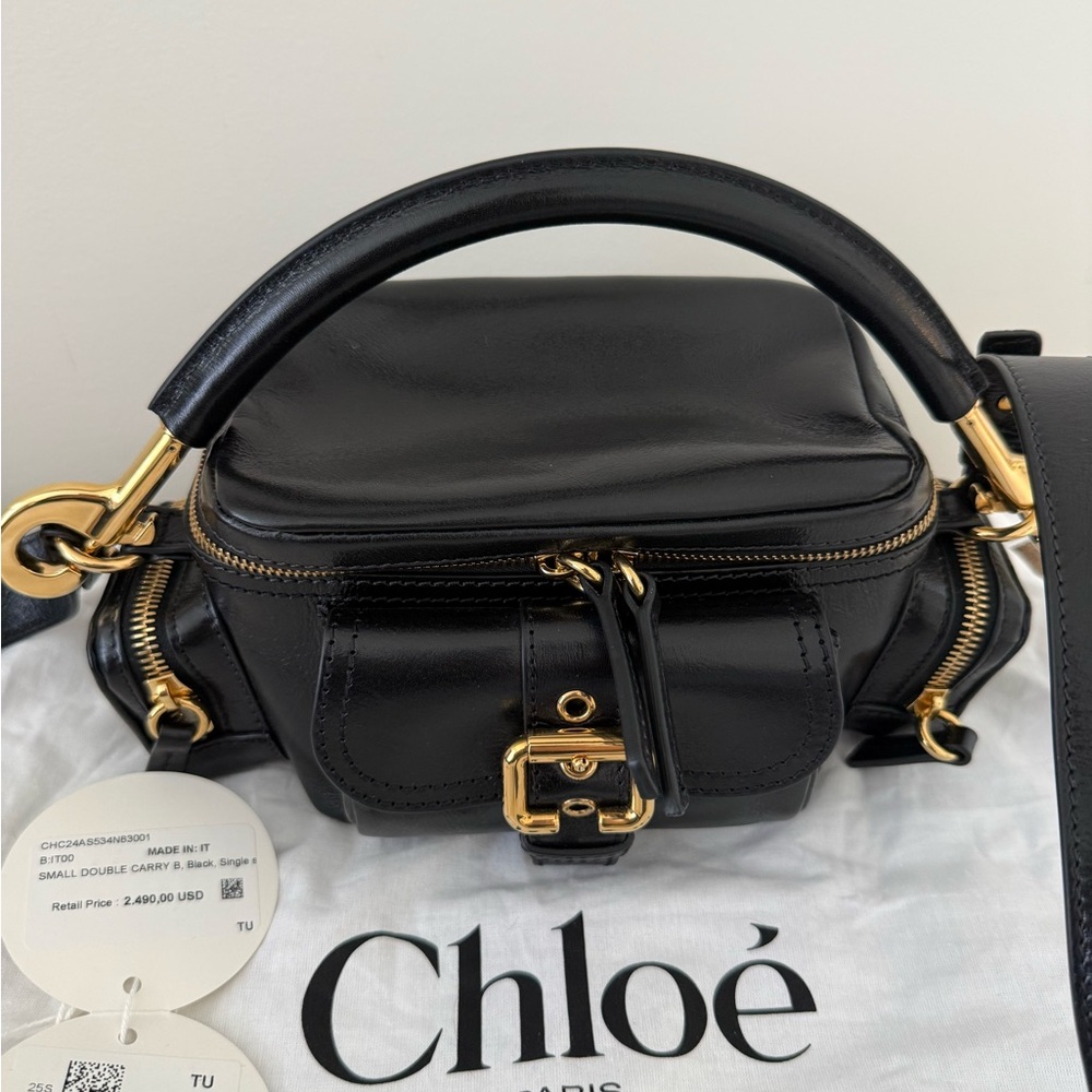 Chloe Black Leather Camera Small Bag